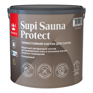 Купить колеруемый защитный акриловый состав Супи сауна Протект Тиккурила  