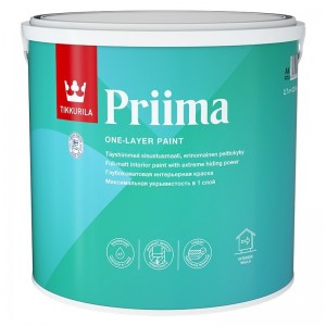 Tikkurila Priima - Глубокоматовая  интерьерная краска для стен и потолков