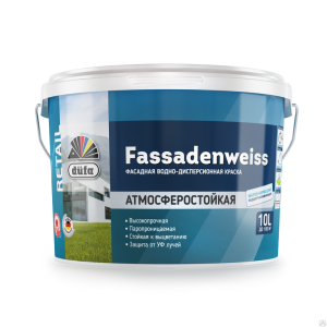 Краска водно-дисперсионная атмосферостойкая düfa FASSADENWEISS